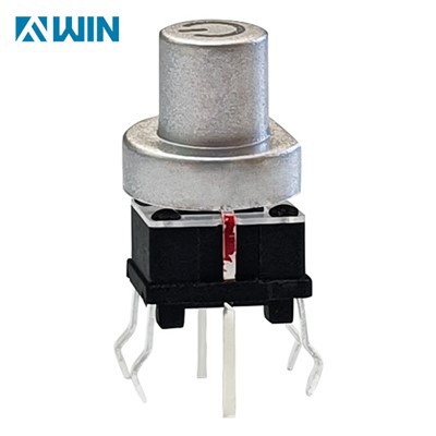 आइकन कैप के साथ प्रबुद्ध टैक्ट स्विच